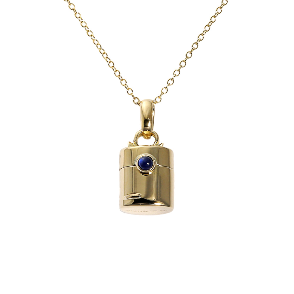 Tiffany & Co. Tiffany Perfume Bottle Motif K18YG Yellow Gold Necklace