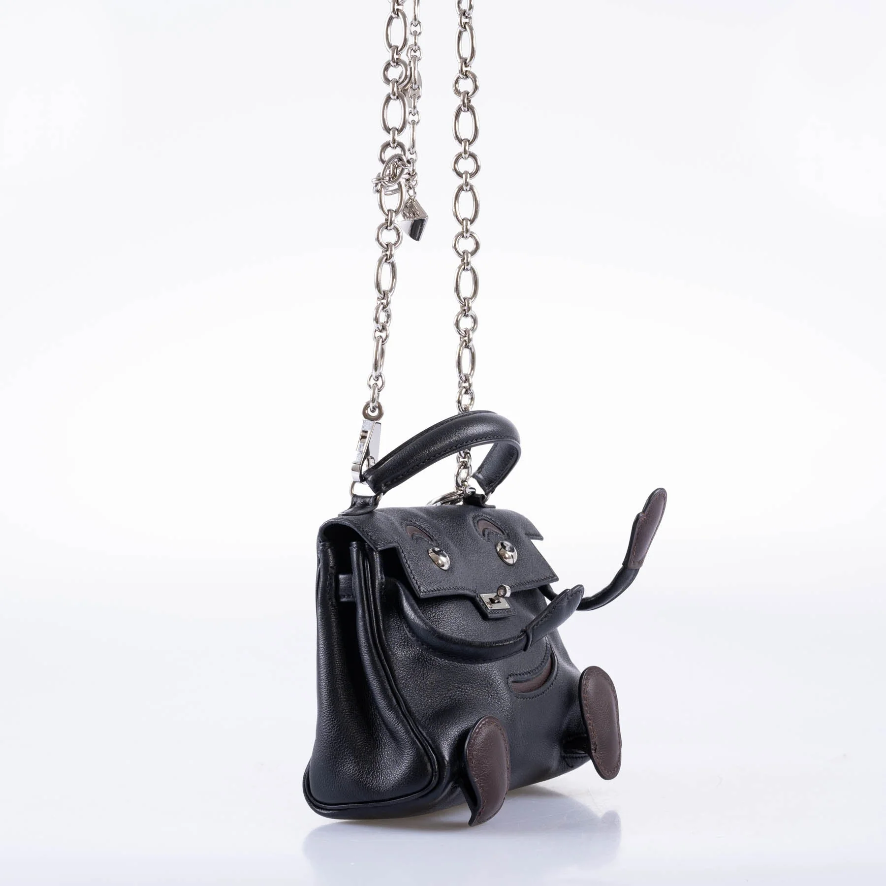Hermès Kelly Doll Quelle Idole Noir Gulliver Palladium Hardware