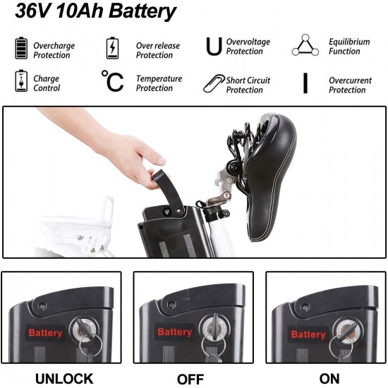 250W 6-Speed Gear Electric Bicycle with 36V10Ah Lithium Battery