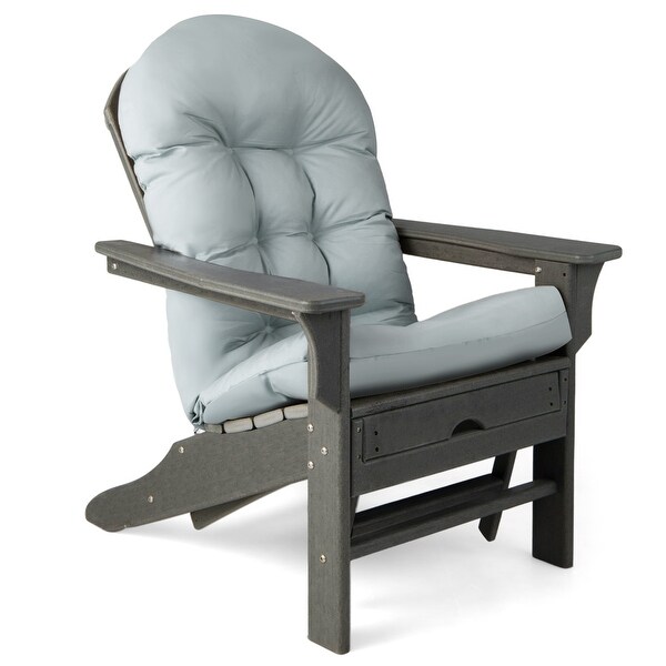 Gymax Set of 2 Patio Adirondack Chair Cushion High Back Fade Resistant