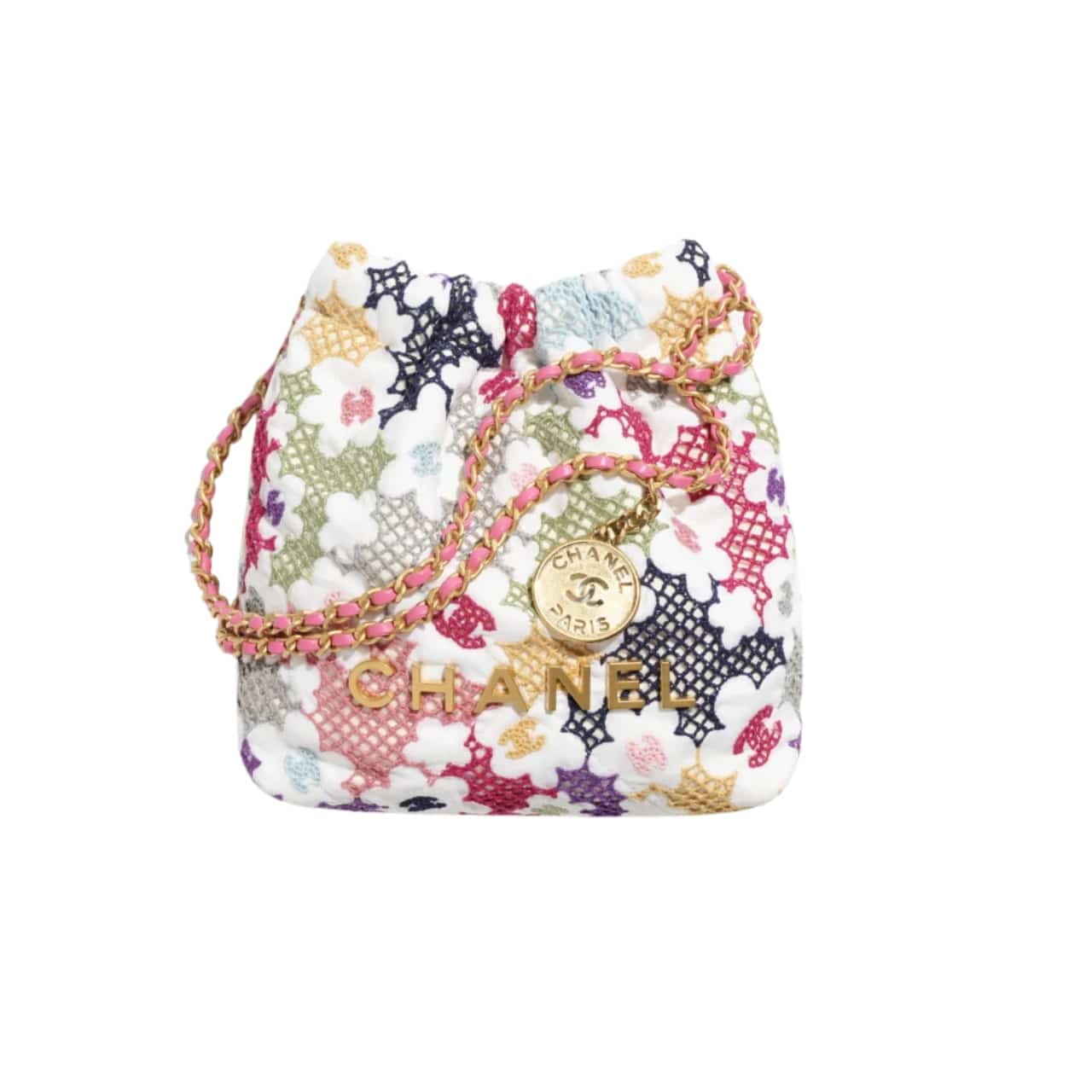 Chanel 22 Mini Handbag Lace Patchwork 20Cm/7.9in