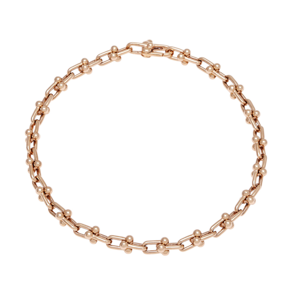 Tiffany & Co. Hardware Microlink Bracelet 18K Rose Gold 60423474