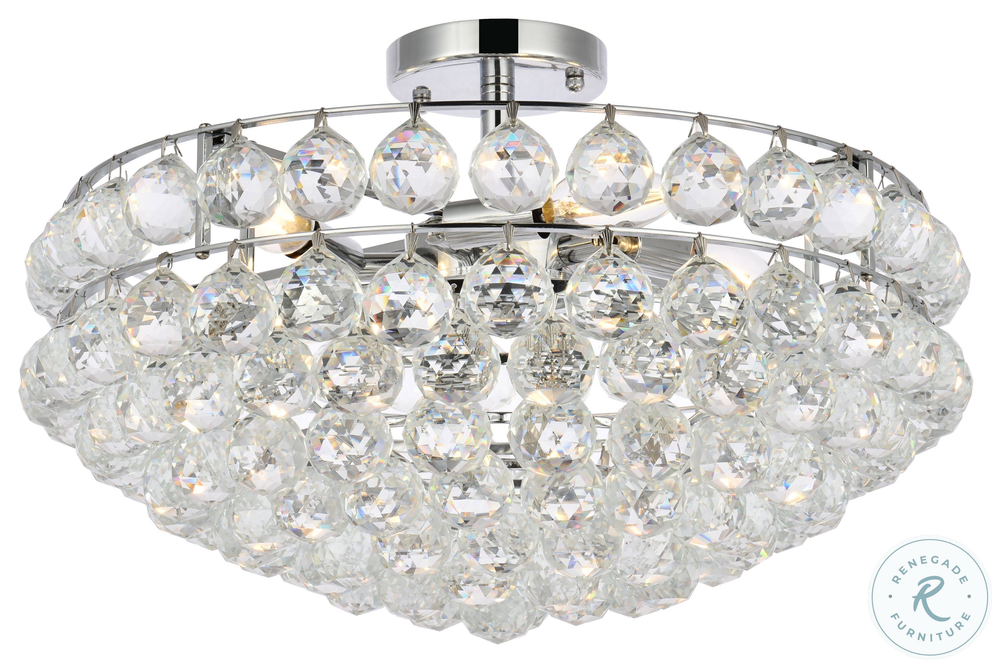 Elegant Lighting 1107F20C Savannah 20 inch Flush Mount in Chrome