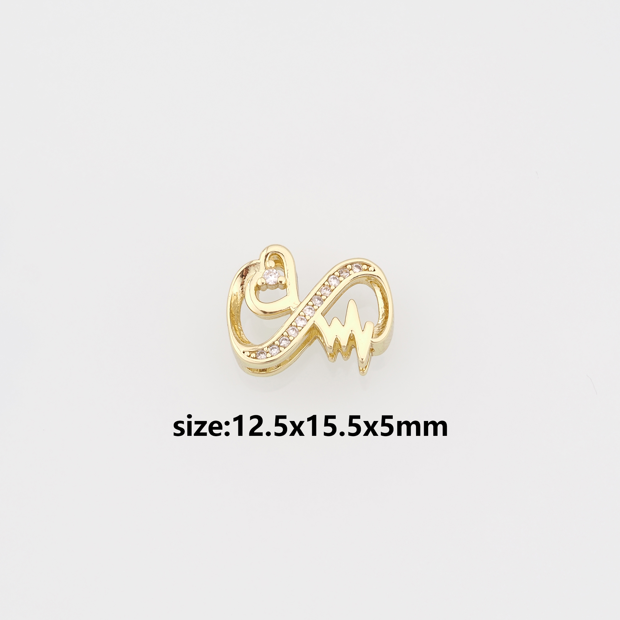 18K Gold Filled Infinity Spacer Beads,Infinity Flat Bead for Bracelet Jewelry Necklace Making Supply