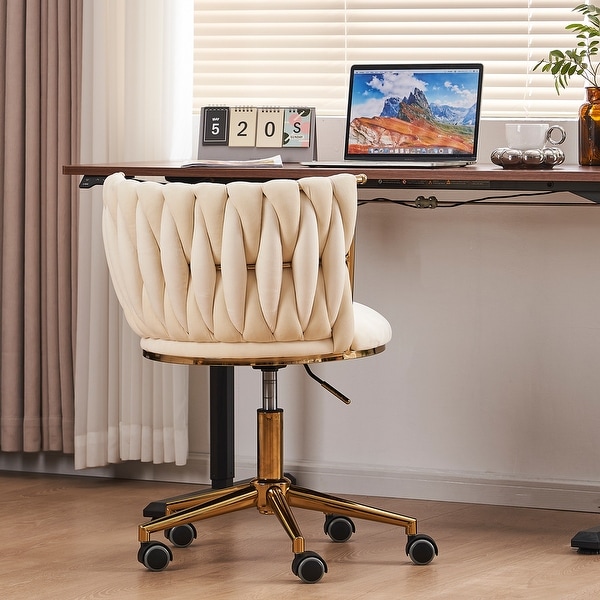 Office Desk Chair,Upholstered Home Office Desk Chairs with Adjustable Swivel Wheels