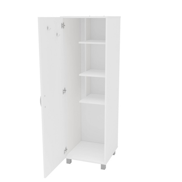 Paris 1 Door Storage Cabinet White Polifurniture