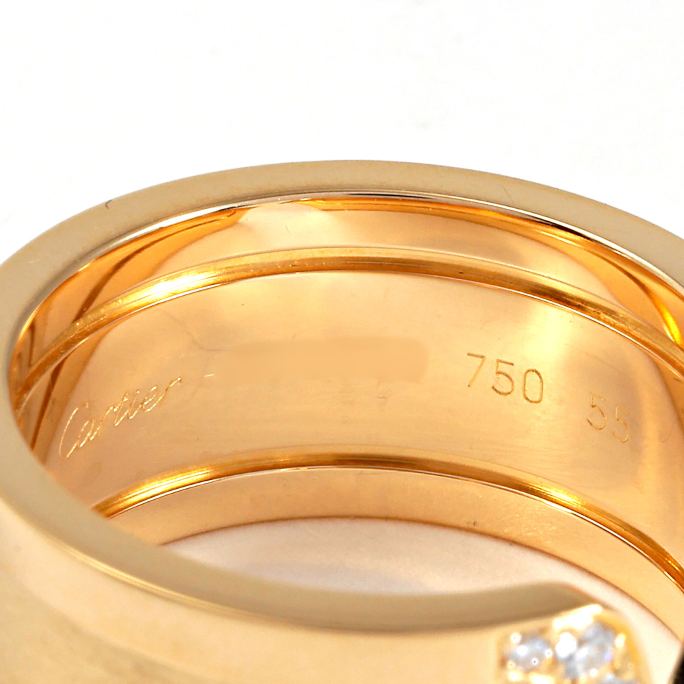 Cartier 2C C Do Ring 18K Yellow Gold Diamond B4043900
