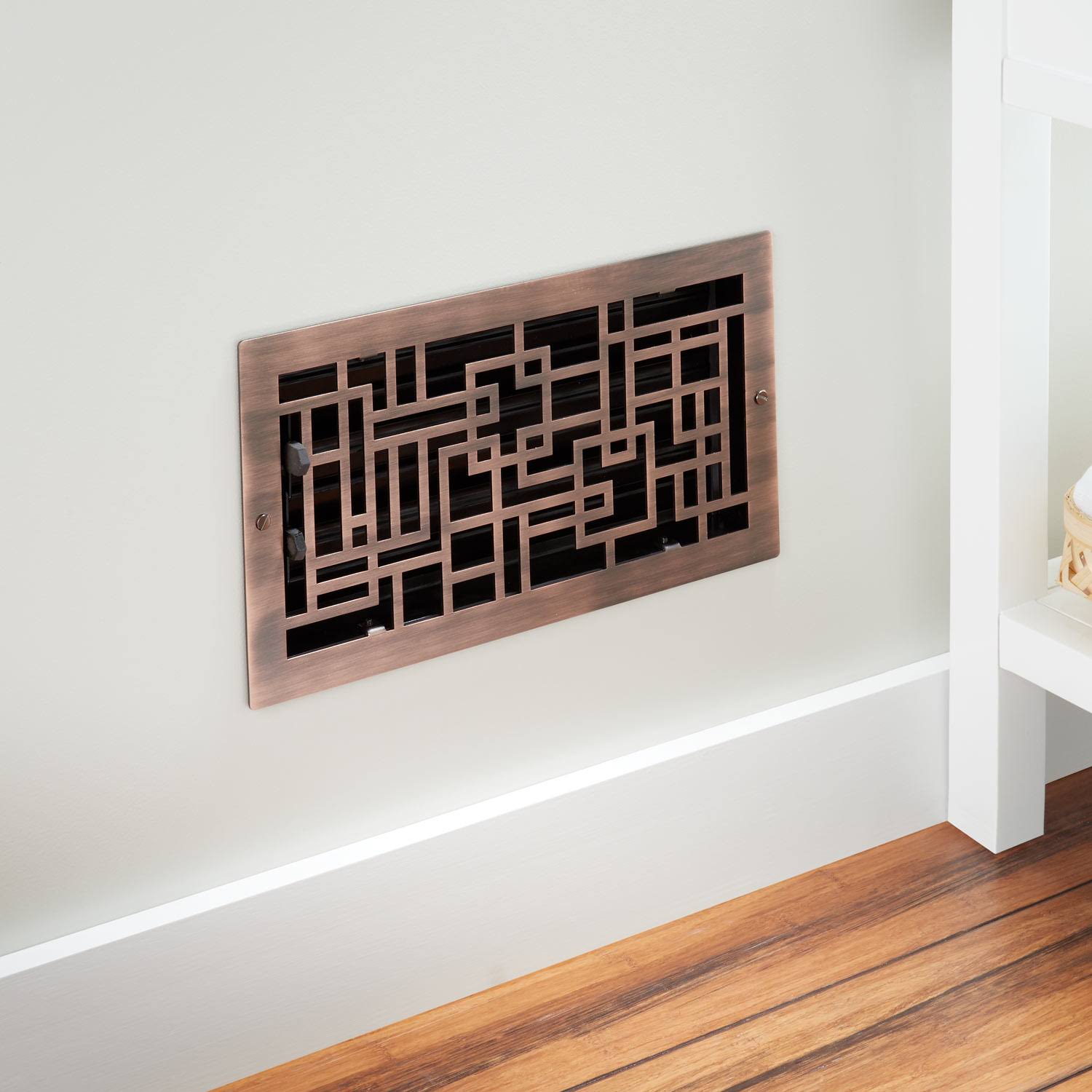 Baer Steel Wall Register - Black - 6x22 x 12x22 (7-1/4x22 x 13-3/8x22 Overall) | Signature Hardware 445753