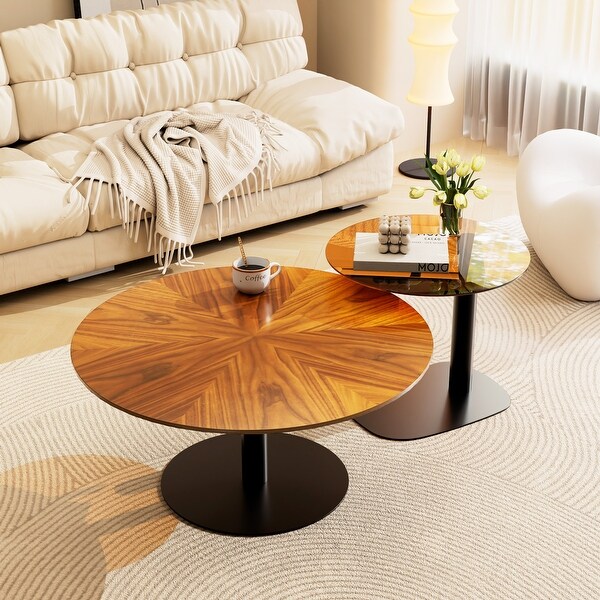 ARTLOGE Coffee Table Round solid wood Warm style Handmade to order Modern Side Tables Living Room/Bedroom/Office Nightstand