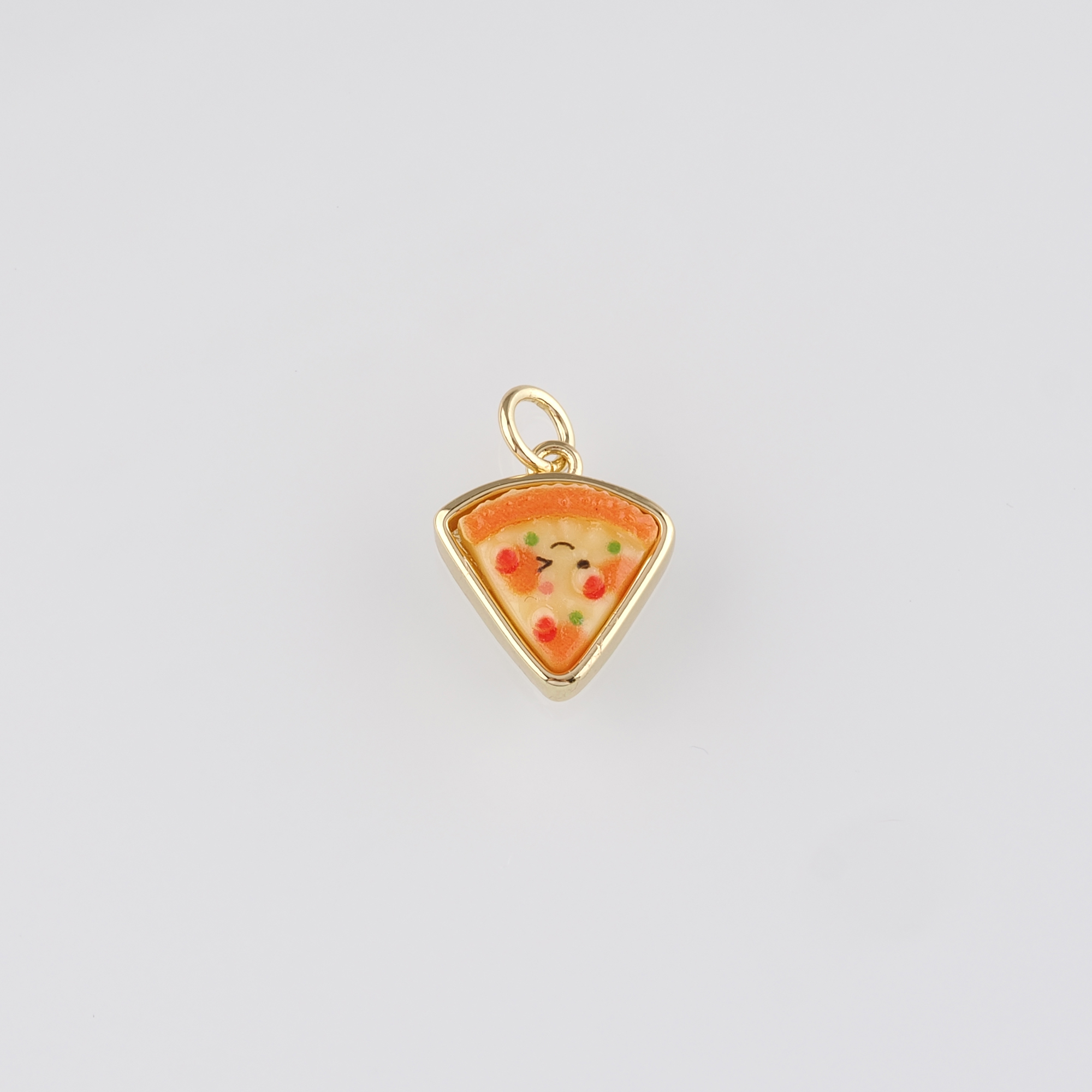 18K Gold Filled Bread Pendant,Enamel Bread Charm Earrings Necklace for DIY Jewelry Making Supply