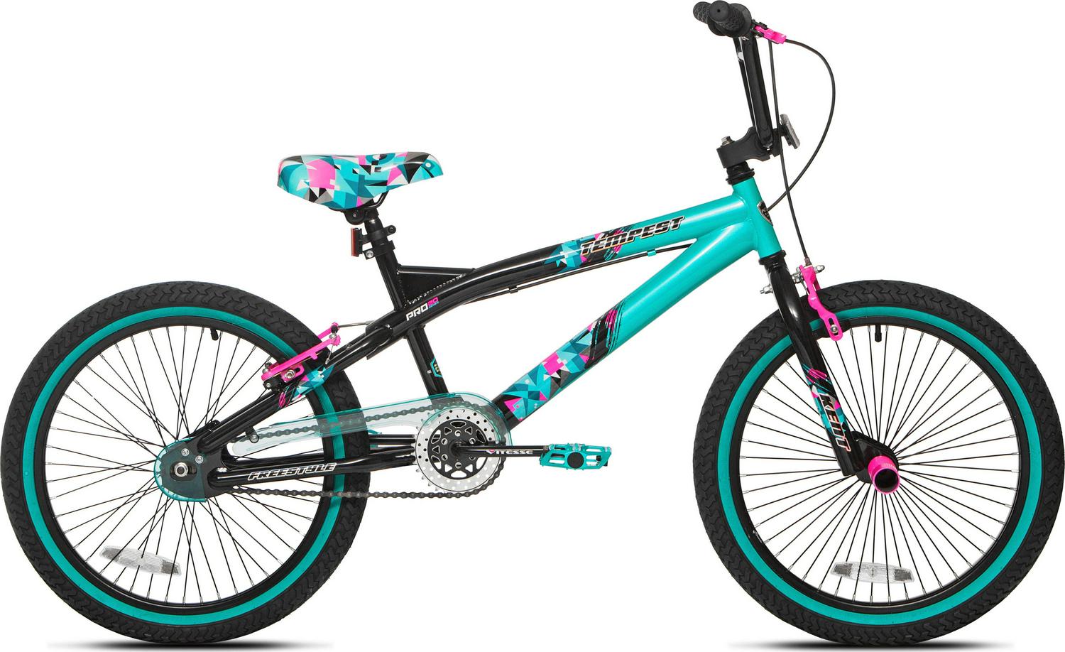 Kent Bicycles 20 Girl’s Tempest Bicycles, Black/Aqua