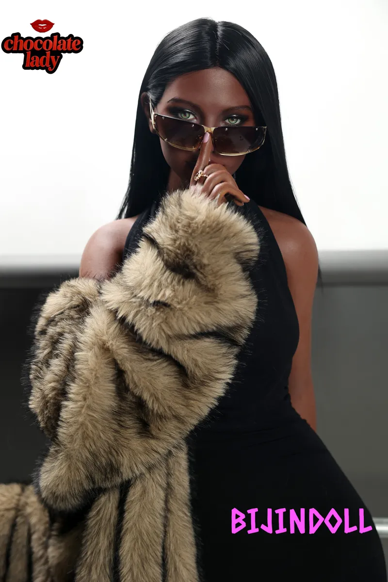 ChocolateLady Doll 166cm E-cup Silicone Sex Doll Naomi Black Skin OL Style