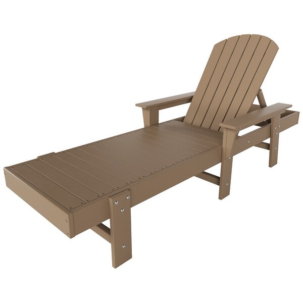 Polytrends Altura Poly EcoFriendly All Weather Reclining Chaise Lounge with Arms