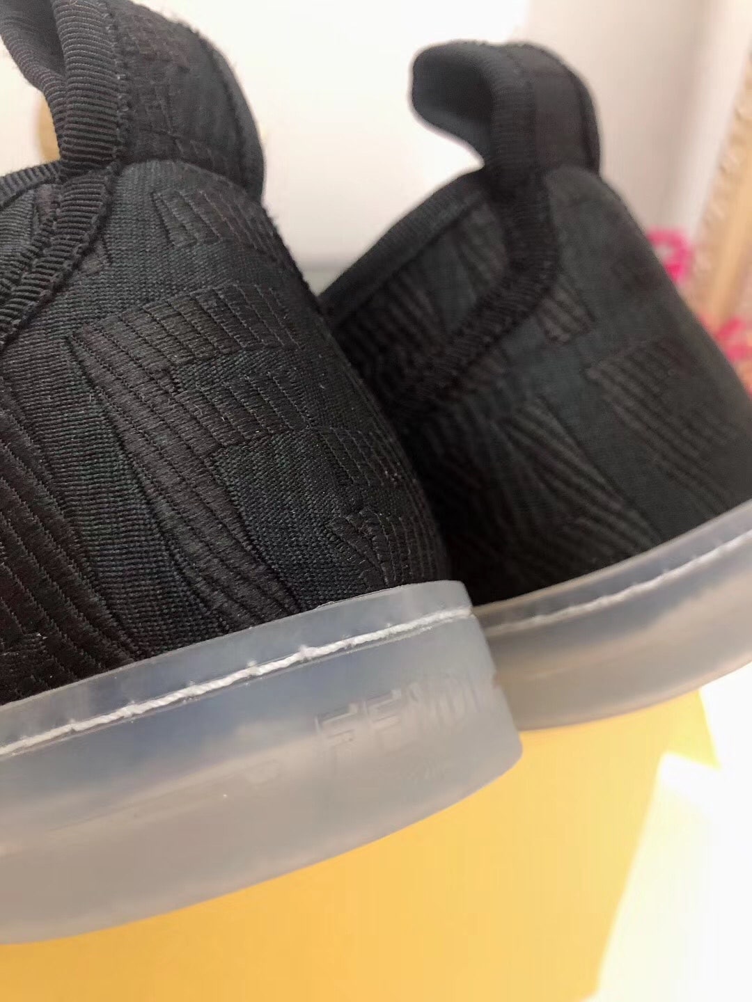 Fendi Corda Low Top Sneaker Tess Canvas Black