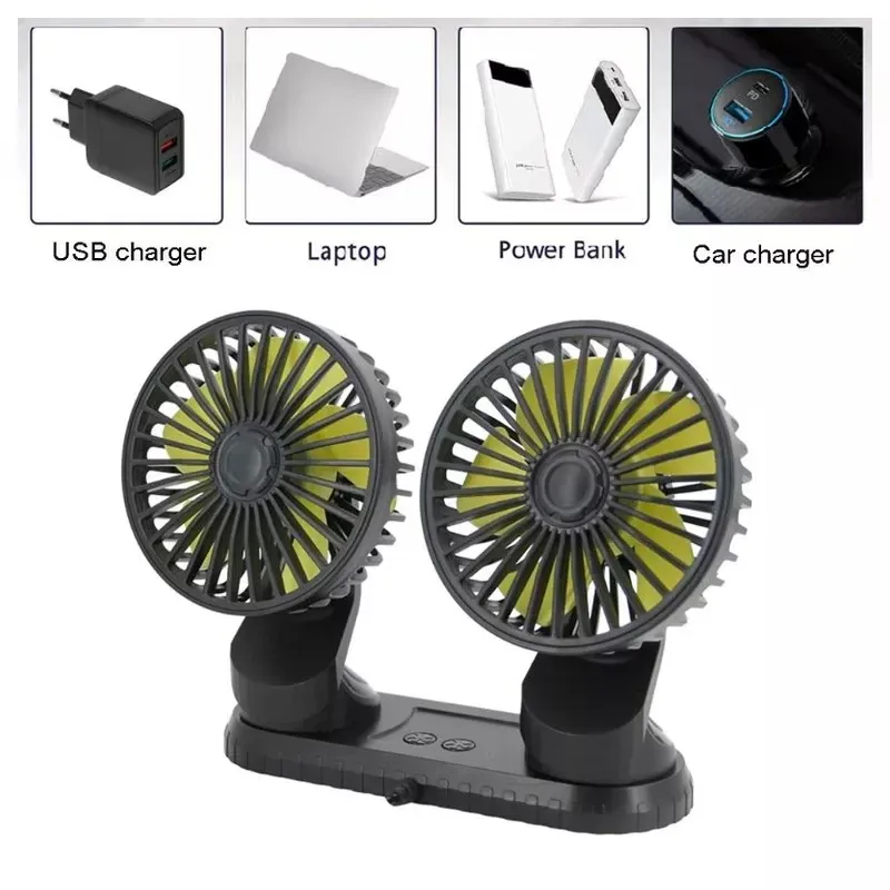 Adjustable Car Fan - Enjoy Double Air Conditioning