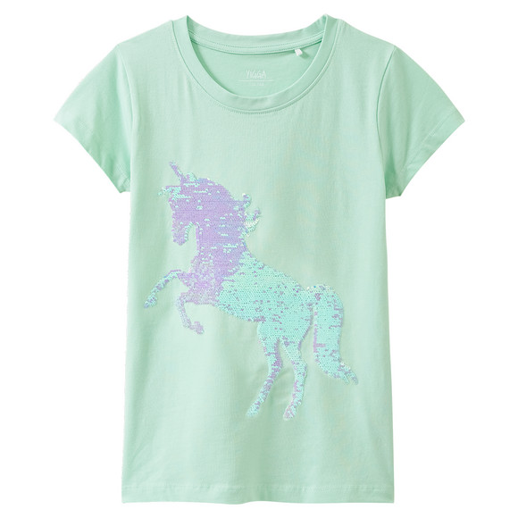 Yigga Mädchen T-Shirt mit Wendepailletten