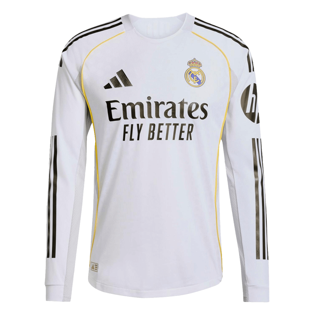 Real Madrid Home Long Sleeve Player Version Jersey 2025/26