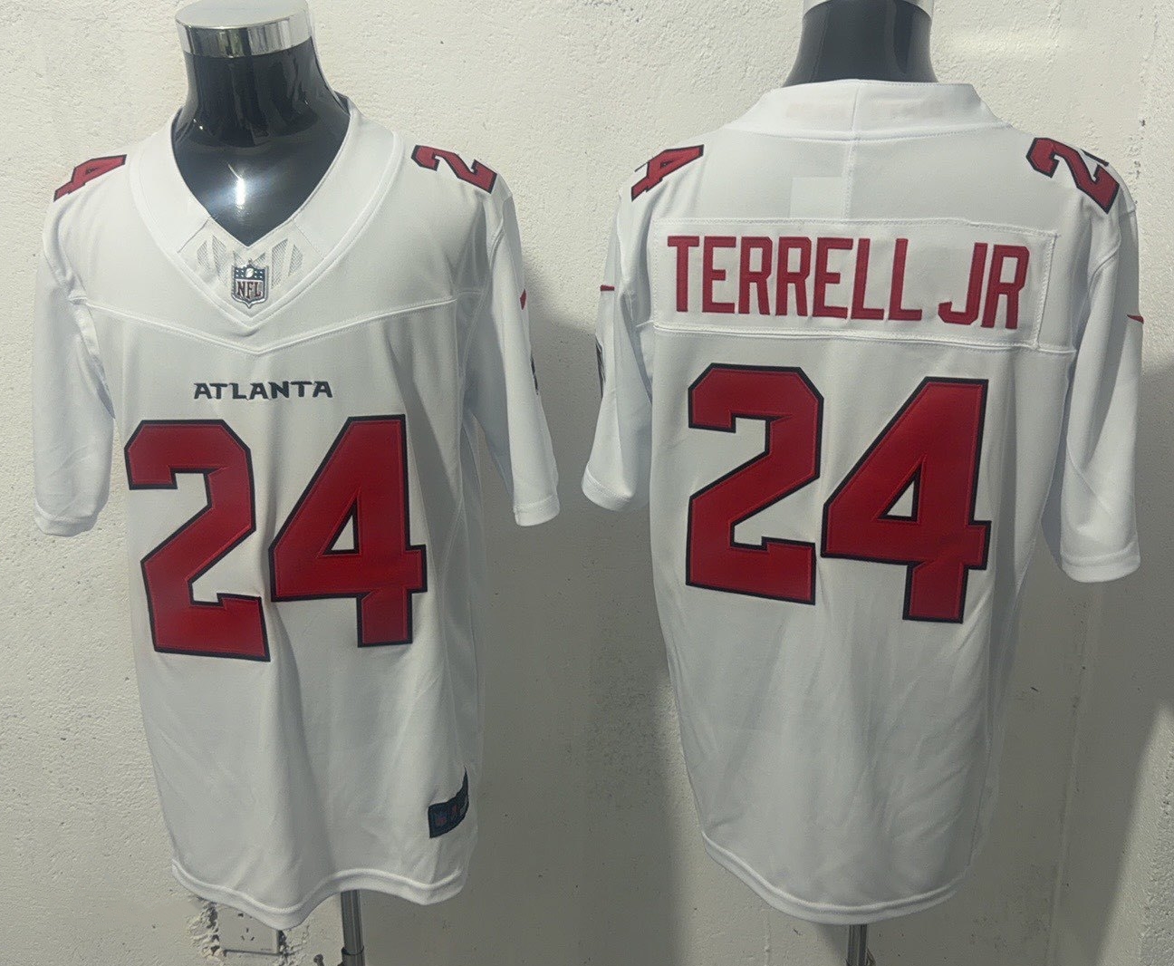 Men's Atlanta Falcons A.J. Terrell #24 White Game Jersey