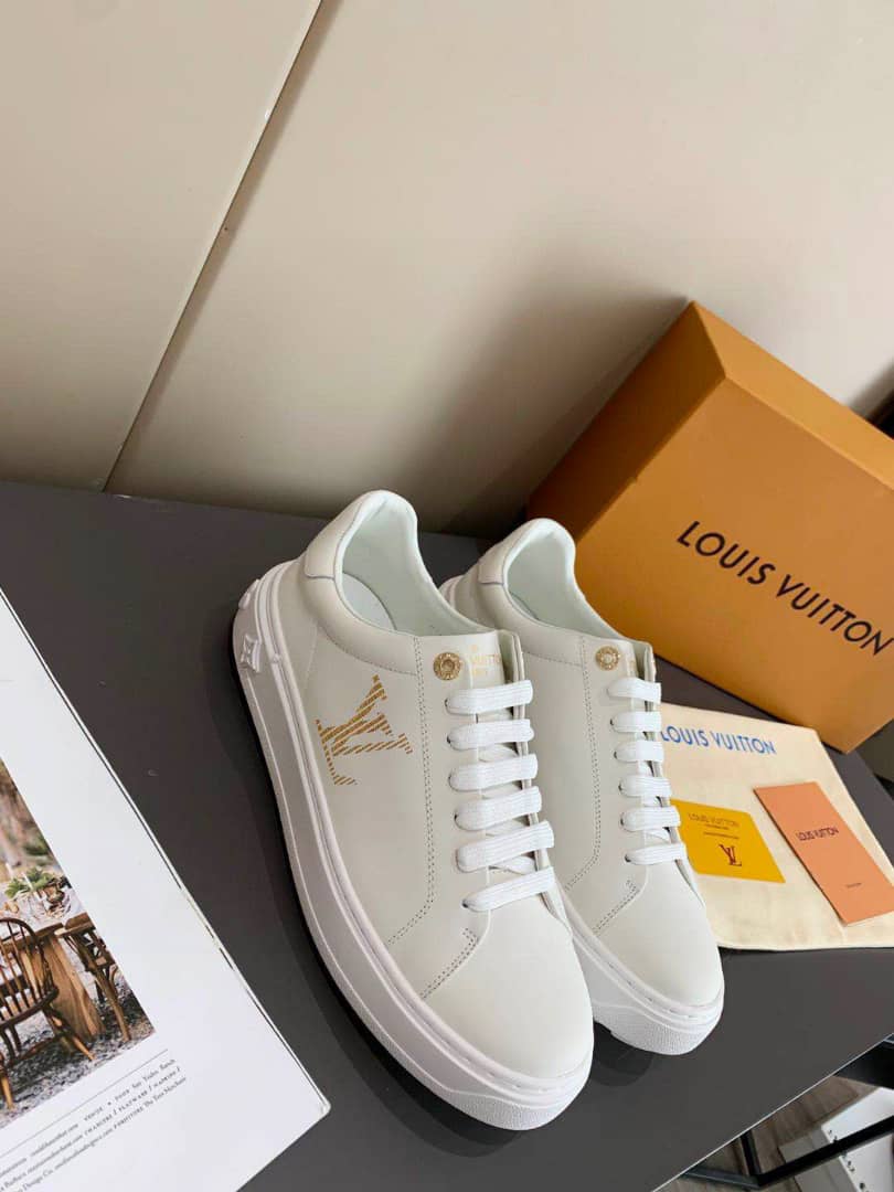 Louis Vuitton Time Out Sneaker White And Yellow