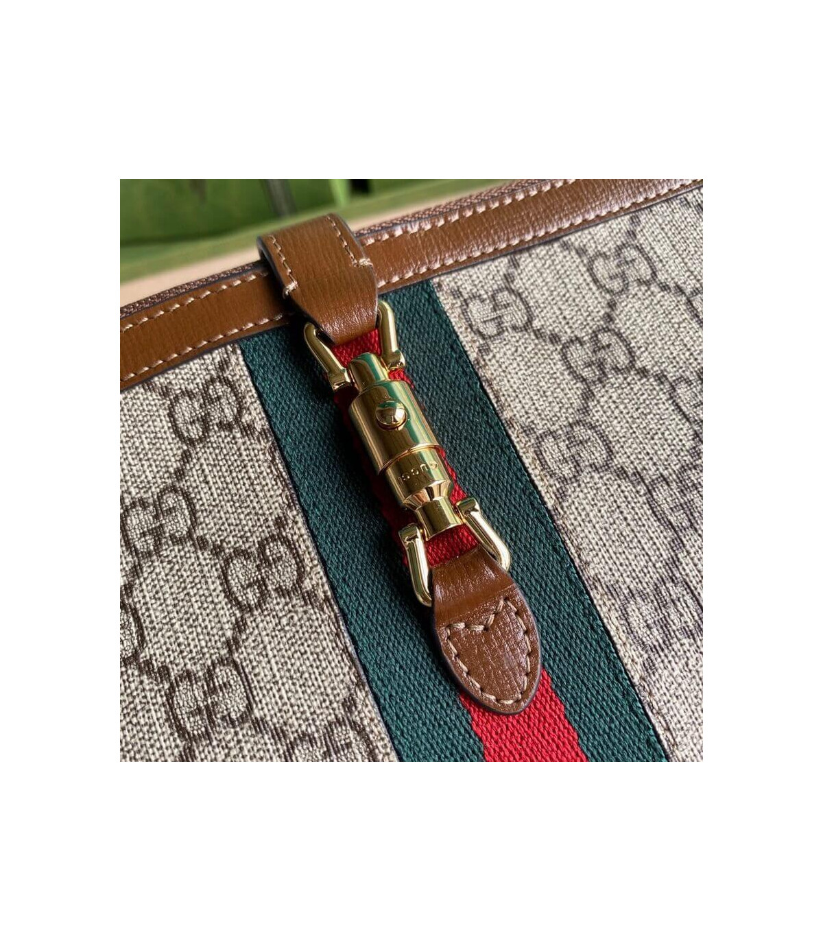 Gucci Jackie GG Coated Canvas Jackie 1961 Pouch Clutch Bag  30.5cm