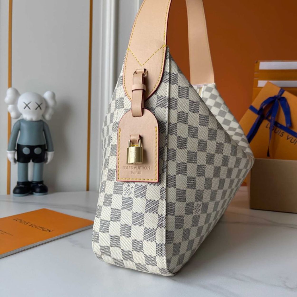 Louis Vuitton Slouchy MM Damier Azur 15.7 Inches N00126