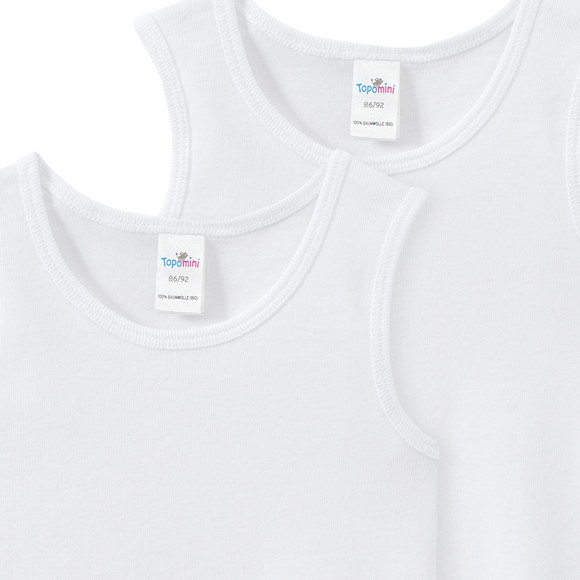 Topomini 2 Baby Unterhemden unifarben