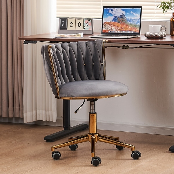 Office Desk Chair,Upholstered Home Office Desk Chairs with Adjustable Swivel Wheels