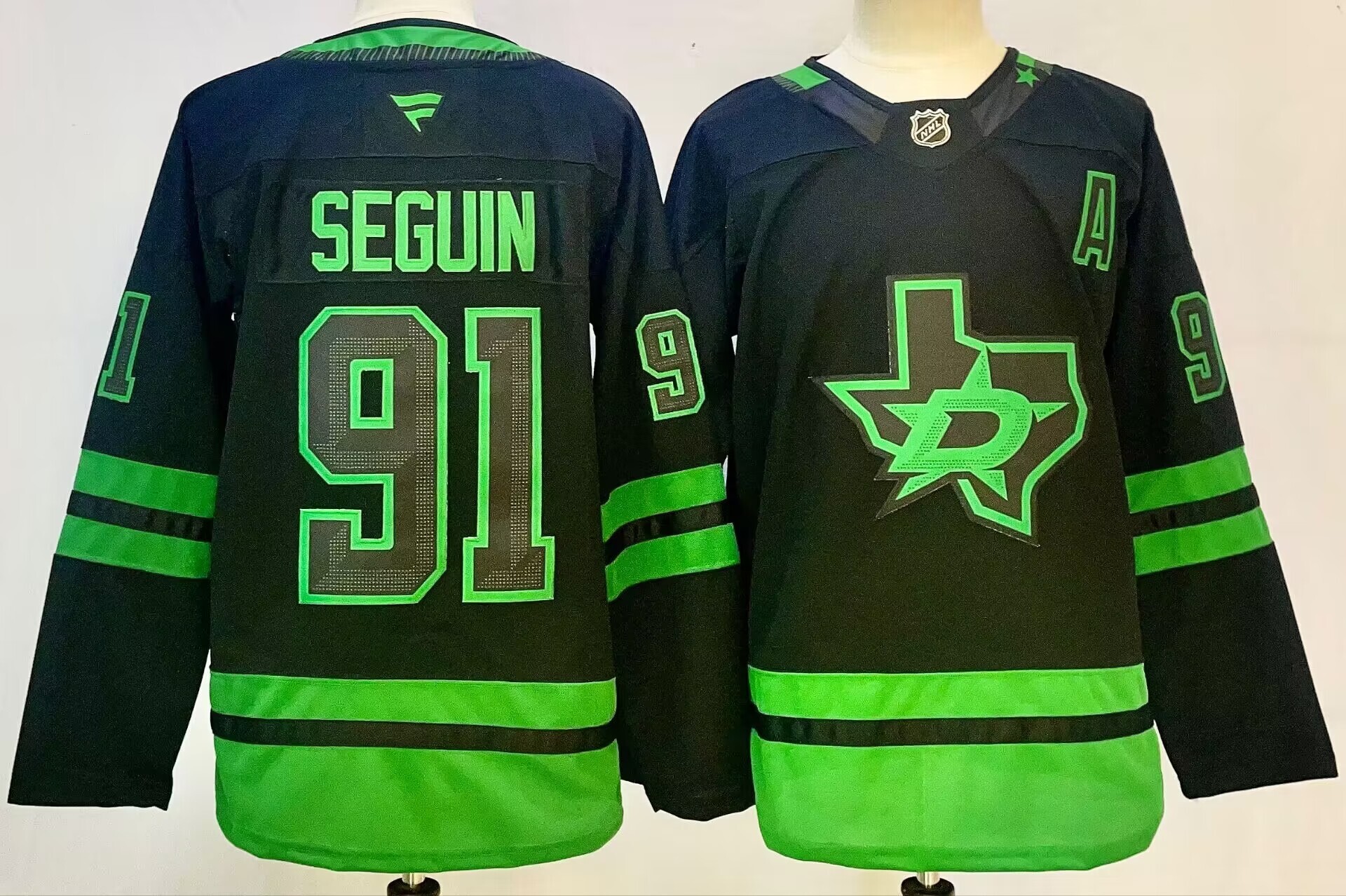 Men's Dallas Stars Tyler Seguin #91 Fanatics Black Alternate Premium Jersey