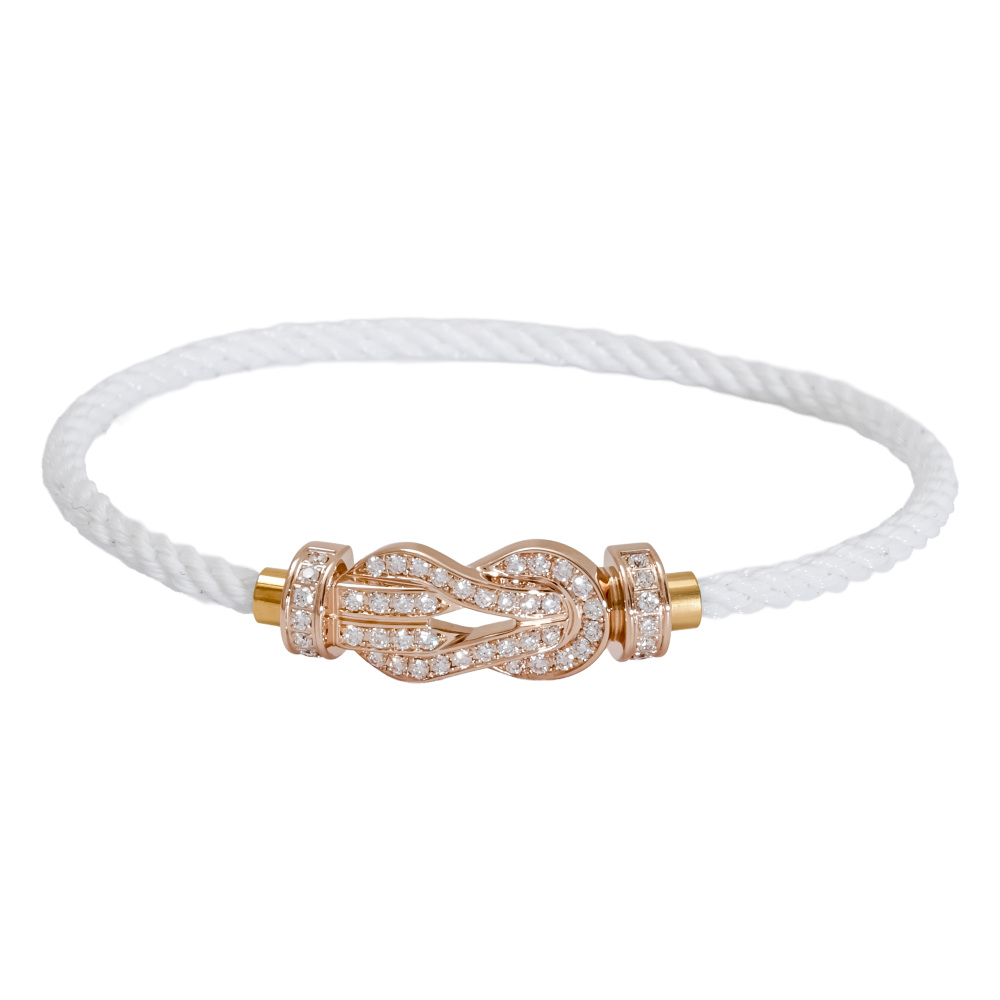 FRED Chance Amphini Mm Bracelet 18K Rose Gold & Stainless Steel Diamond 0B0111-6B0285