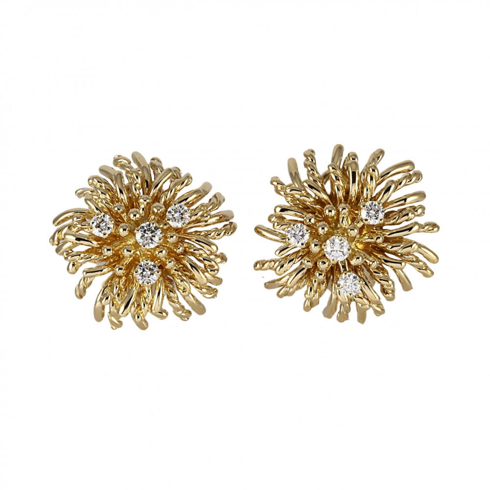 Tiffany & Co. Schlumberger Jean Schlumberger Earrings 18K Yellow Gold Diamond