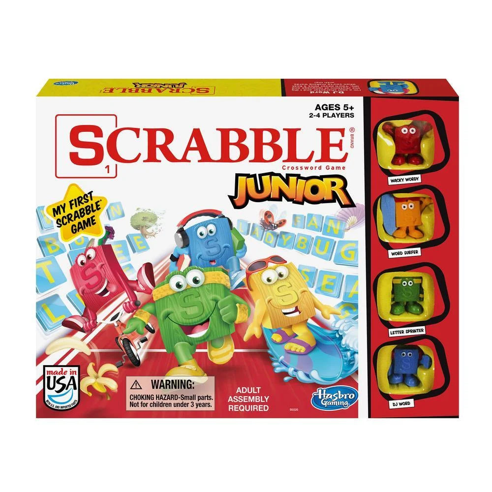Scrabble Junior Crossword Board Game for Kids and Family Ages 5 and Up, 2-4 Players