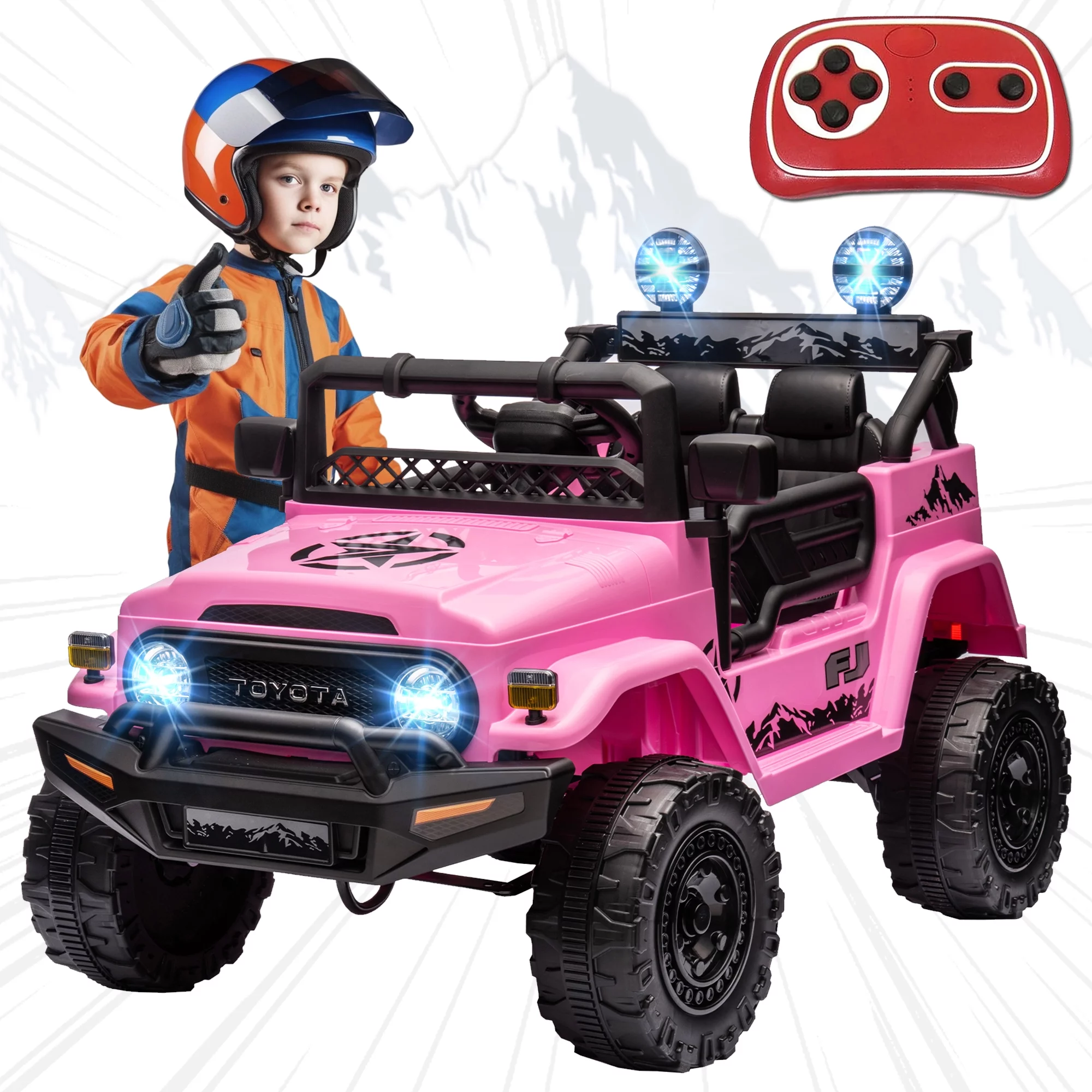 12 V Kids Ride on Car Officially Licensed Toyota Tundra Pickup, Battery Powered Toy Electric Car w/Remote Control, MP3, Bluetooth, LED Light, Ride On Toy w/3 Speeds and Suspension System, Grey