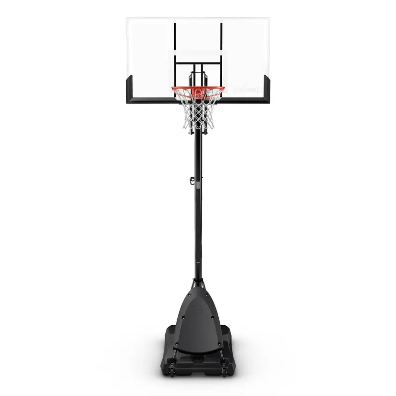 Spalding ExactaHeight 54-inch Basketball Hoop – Shatterproof Polycarbonate Backboard, Portable System