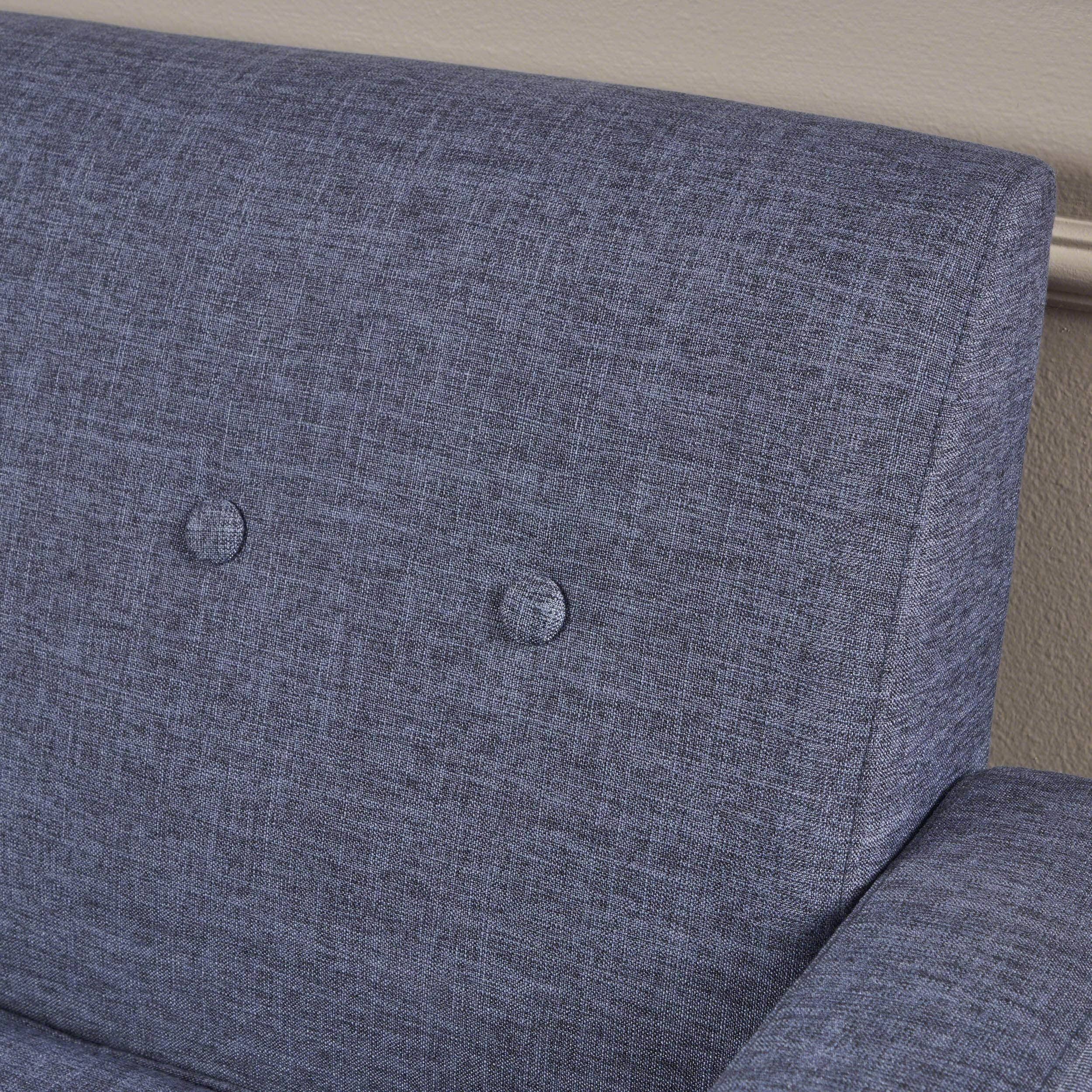 Christopher Knight Home Sawyer Mid Century Modern Fabric Club Chair by, Size Dark Blue