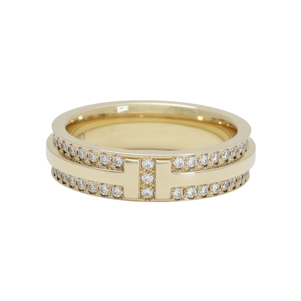 Tiffany & Co. Tiffany T Ring 18K Yellow Gold Diamond