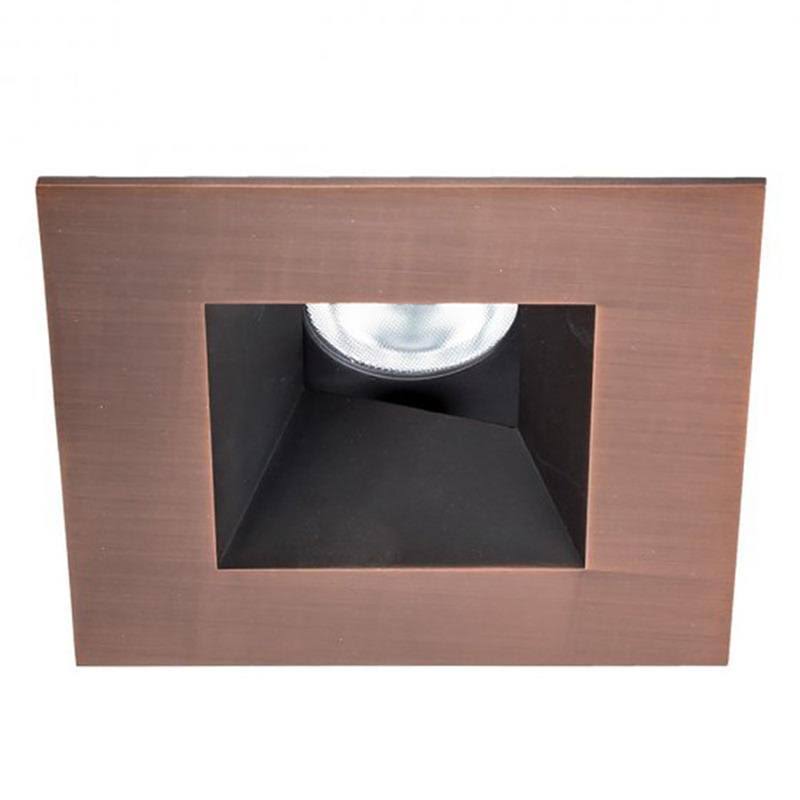 WAC Lighting HR3LEDT518P Tesla Pro 3.5-in Square 0-30 Adjustable LED Recessed Trim - Brushed Nickel HR3LEDT518PN835BN
