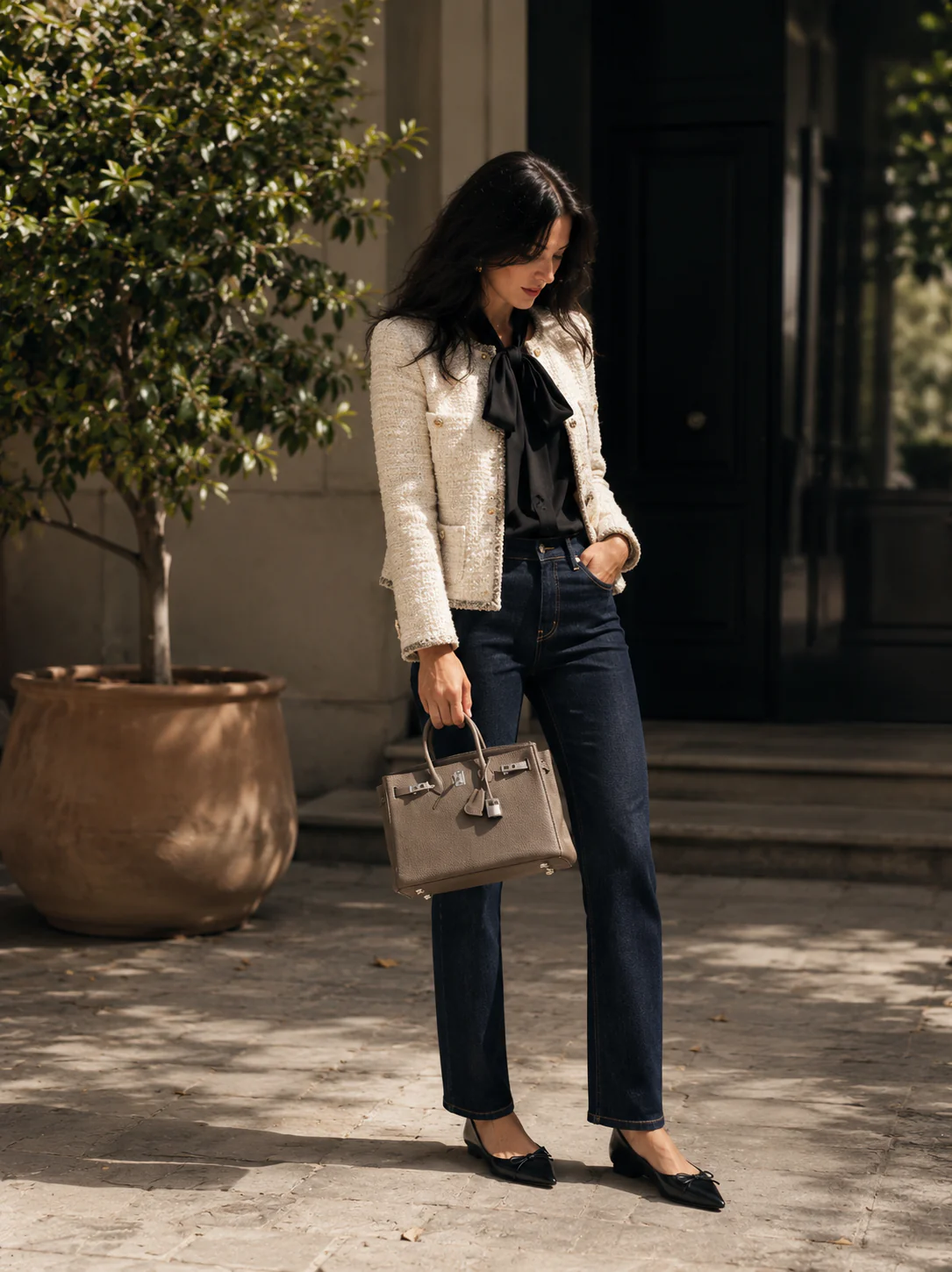 Hermès Birkin 25 Étoupe Togo Palladium Hardware