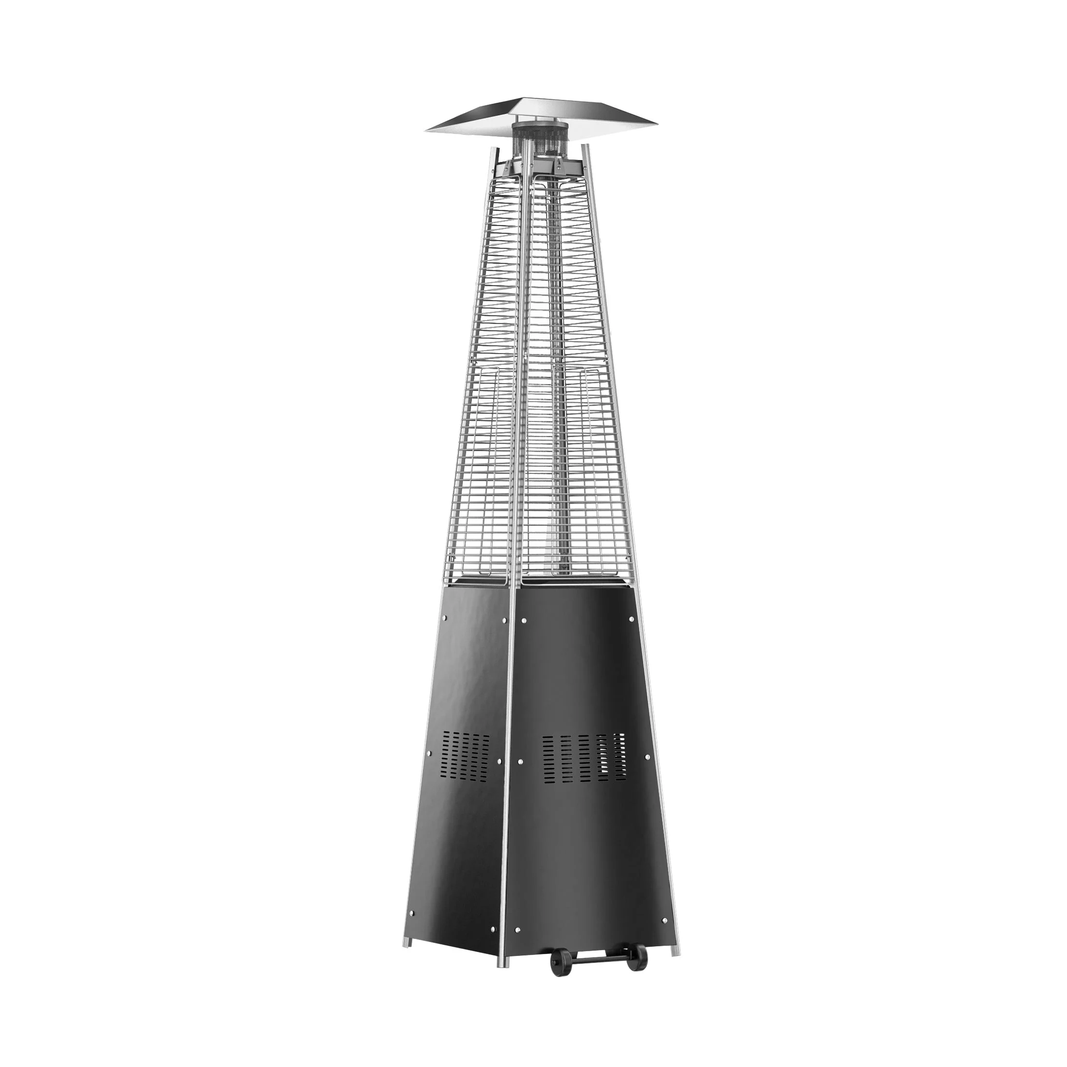 WestinTrends 46,000 BTU Pyramid Propane Patio Heater for Outdoor Garden, Black