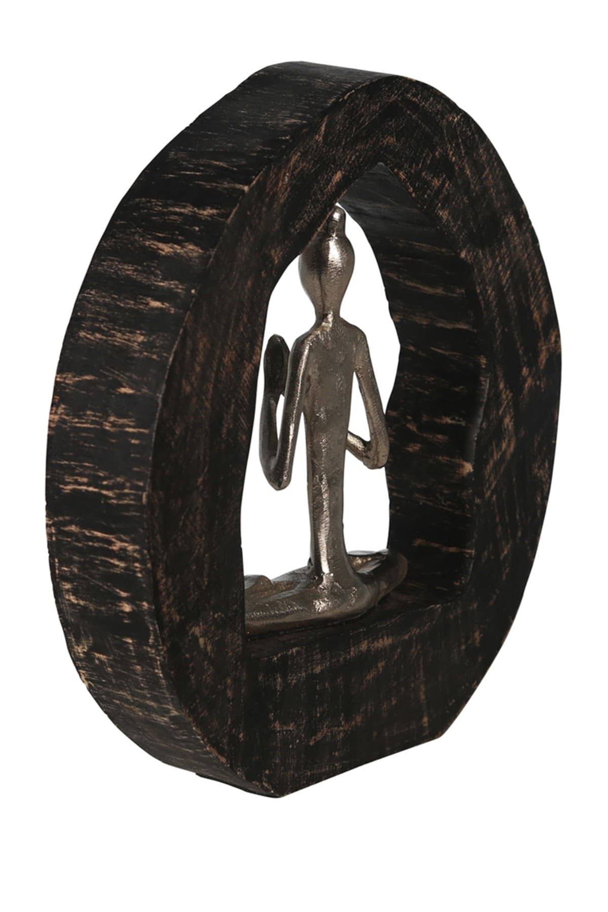 Aluminum Yoga Lady in Circle Log 11