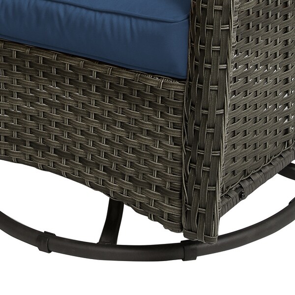 Patio Rattan Chairs Swivel Rocker