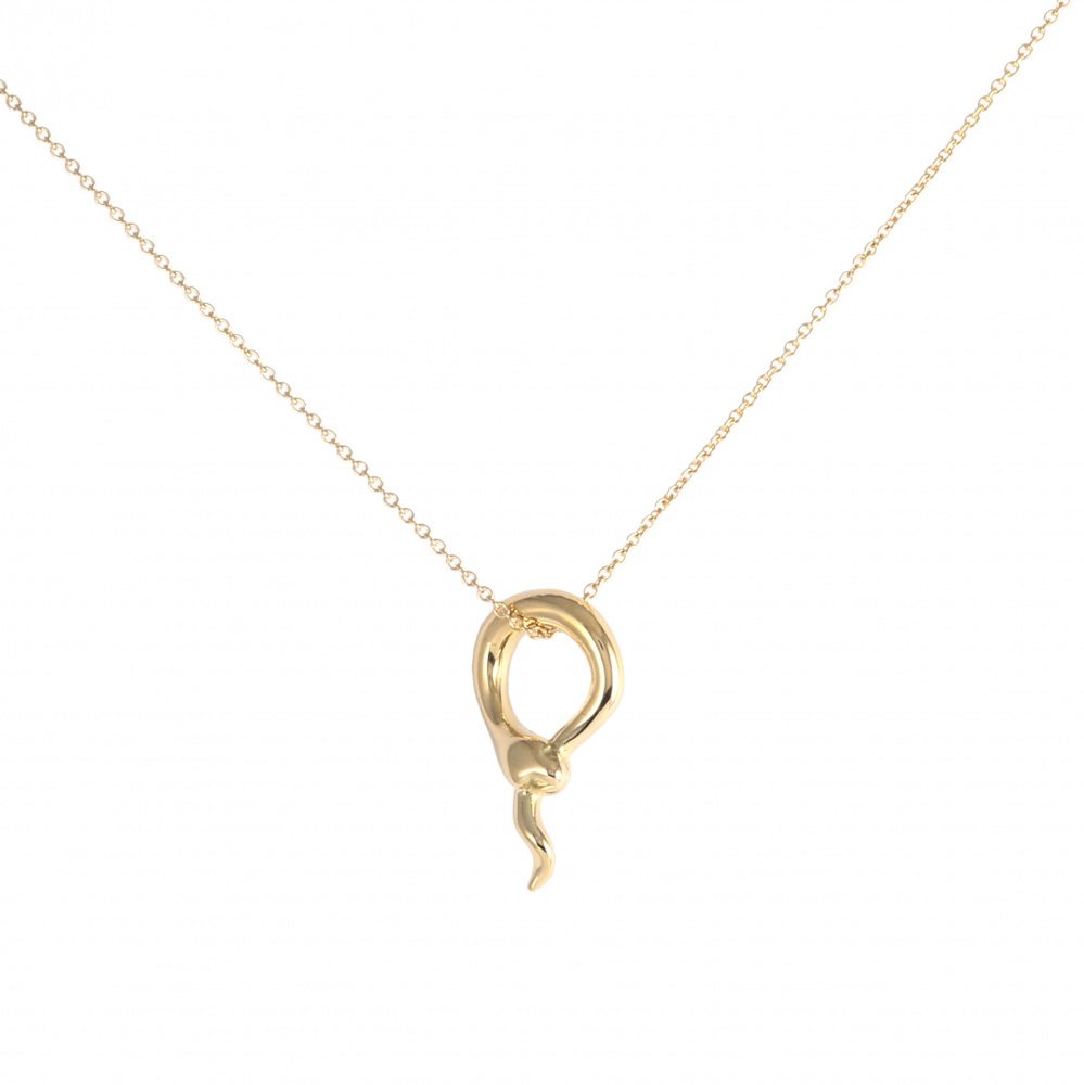 Tiffany & Co. Elsa Peretti Baby Motif Necklace 18K Yellow Gold
