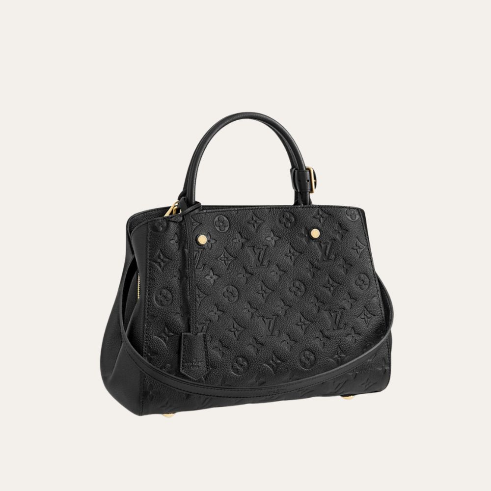 Louis Vuitton Montaigne MM Monogram Empreinte Black 13 Inches M41048