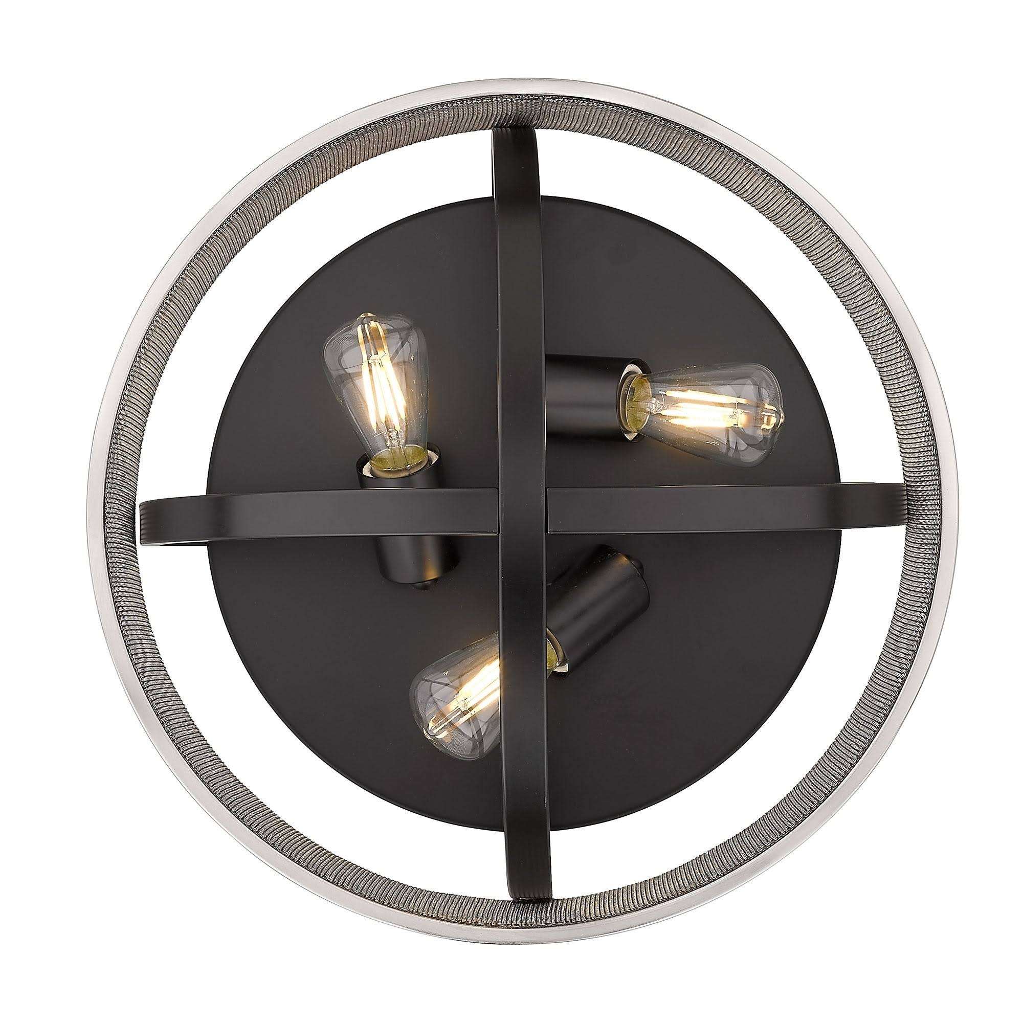 Golden Lighting 3167-FM15 OG Colson Flush Mount, Olympic Gold