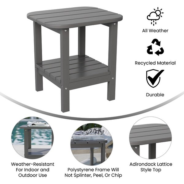 AllWeather Adirondack Style Patio Side Table