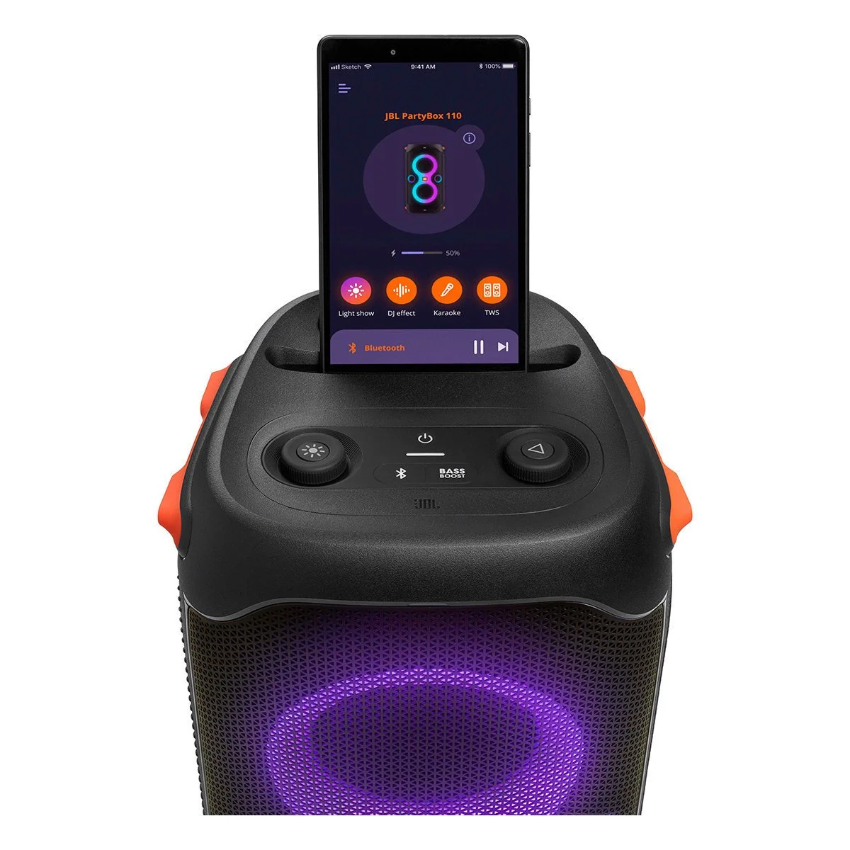JBL PARTYBOX 110 Powerful portable Bluetooth party speaker with dynamic light show