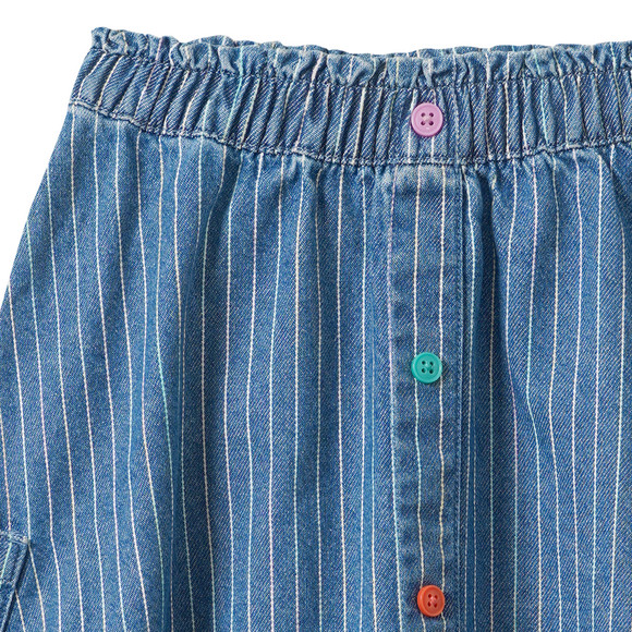 Famy Mädchen Jeansrock mit Streifen