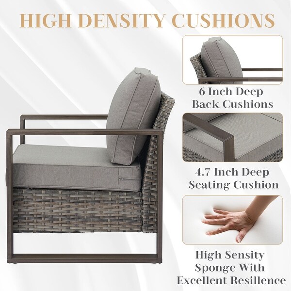 Patio Sofa Wicker High Back Sofa