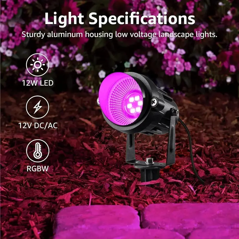 Waterproof Color-Changing LED Landscape Lighting Kit – Outdoor Path & Garden Accent Lights