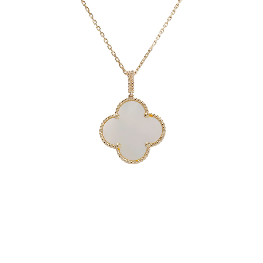 Van Cleef & Arpels Magic Alhambra Necklace 1 Motif 18K Yellow Gold Mother of Pearl VCARO49L00