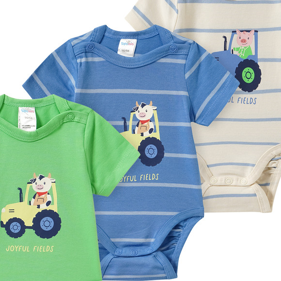 Topomini 5 Baby Bodys in verschiedenen Dessins